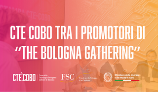 CTE COBO tra i promotori di The Bologna GatheringDal 21 al 22 settembre, il coinvolgimento di CTE COBO del Comune di Bologna nell’evento che agevola la connessione tra startup del territorio regionale e nazionale, con società e fondi VC internazionali. 20 settembre