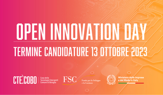 Via al Primo Open Innovation DayL’Open Innovation Day organizzato dal partner ART-ER è un’iniziativa strutturata in momenti di contaminazione, discussione tra startup, PMI Innovative ed imprese consolidate interessate alle tecnologie emergenti e nuove collaborazioni.29 settembre